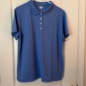 Like New Land’s End Women’s Short Sleeve Polo Blue - Size L Breathable Material